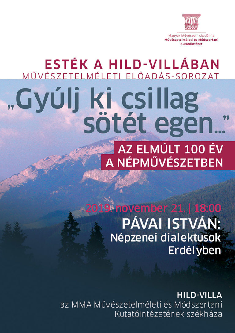Esték a Hild-villában - Pávai István előadása - 2019. 11. 21. 18.00