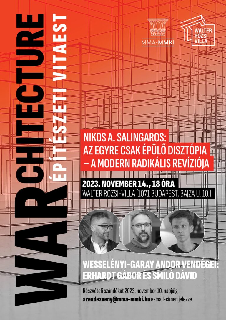 WARchitecture – Építészeti vitaest Erhardt Gáborral és Smiló Dáviddal
